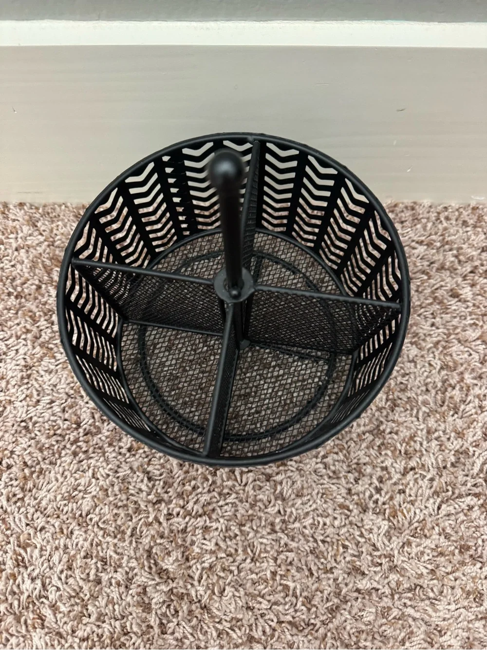 Rotating Black Metal Pen and Marker Organizer - Desk Caddy